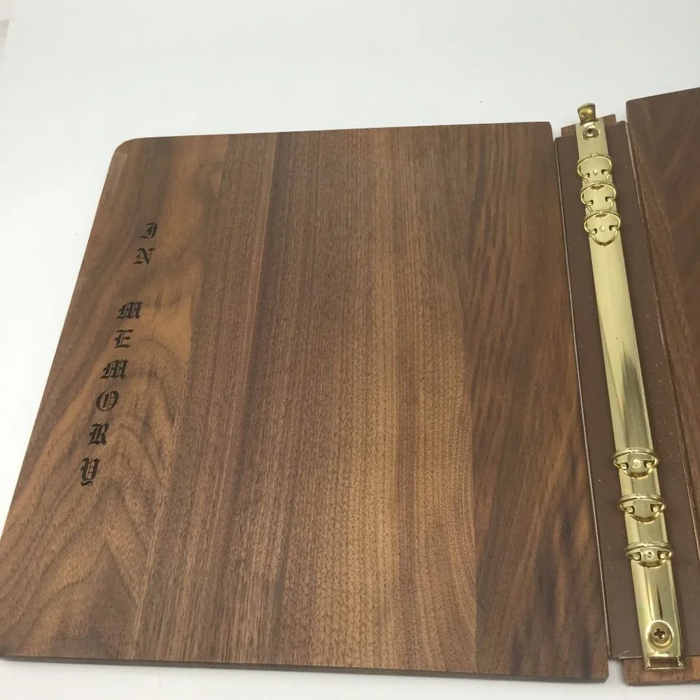 Wooden Notebook Binder 6 Ring Engraved